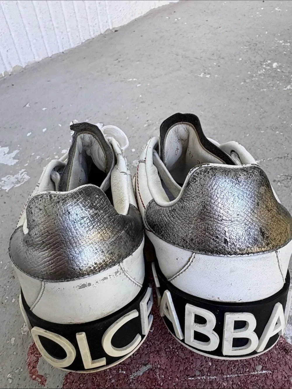 Dolce and Gabbana Portofino leather sneakers
